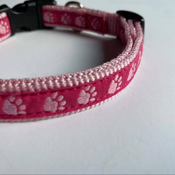 Dog Collar Pink Paws adjustable size 14” to 20” X 5/8” Guardian Gear puppy girl - Picture 2 of 13